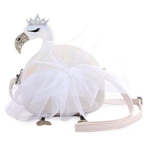 OMG  🎁 Accessories White Swan Crossbody Bag Little Girls
